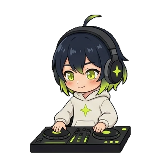 Kabi, la asistente de Kabina, pinchando con auriculares